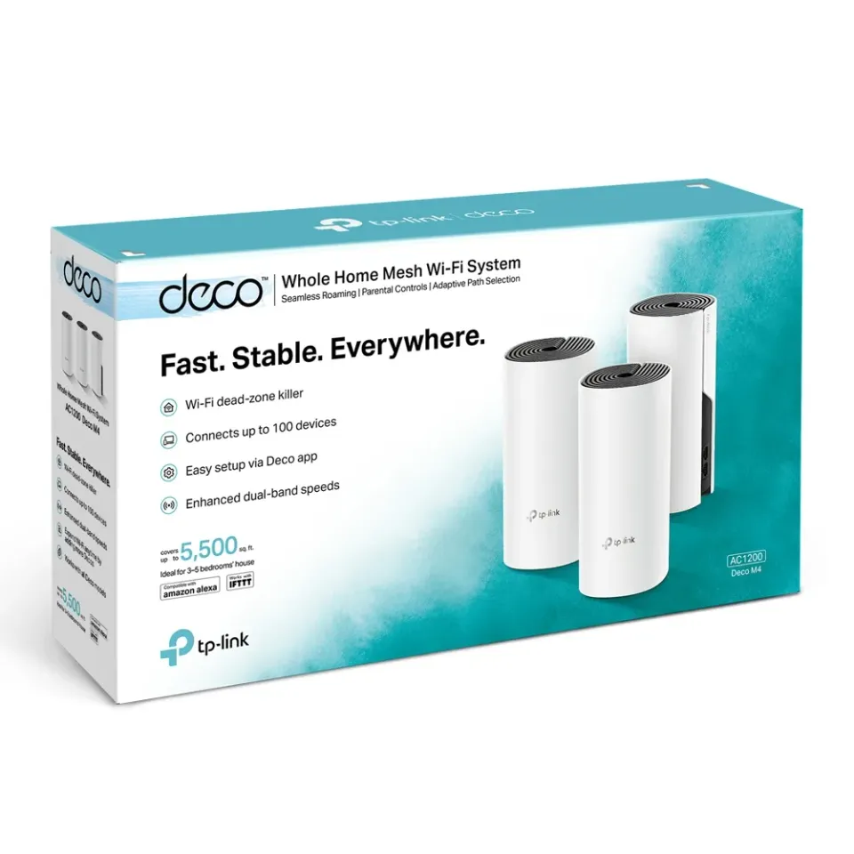 TP-LINK Deco M4 3pack WIFI pro celý dům,AC1200 Whole Home Mesh Wi-Fi System