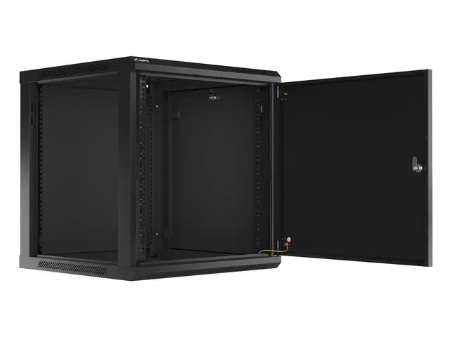 LANBERG RACKOVÁ SKŘÍŇ 19" NÁSTĚNNÁ 12U/600X600 PRO VLASTNÍ MONTÁŽ S KOVOVÝMI DVEŘMI ČERNÁ
