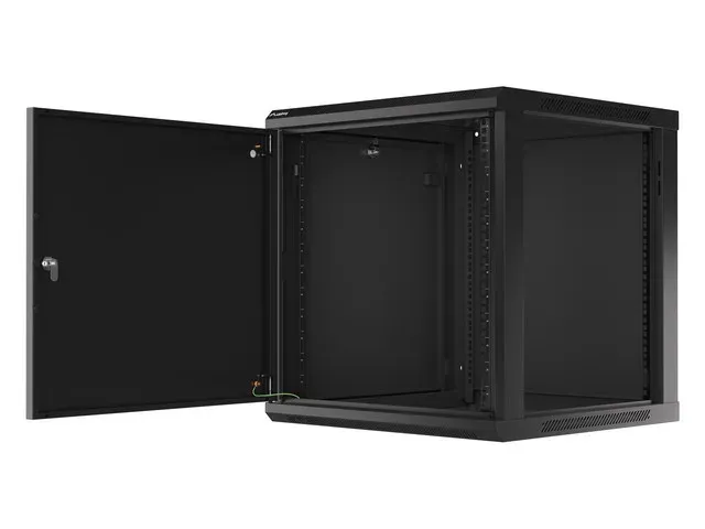 LANBERG RACKOVÁ SKŘÍŇ 19" NÁSTĚNNÁ 12U/600X600 PRO VLASTNÍ MONTÁŽ S KOVOVÝMI DVEŘMI ČERNÁ