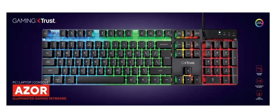 TRUST GXT 835 Azor/Drátová USB/CZ-SK layout/Černá