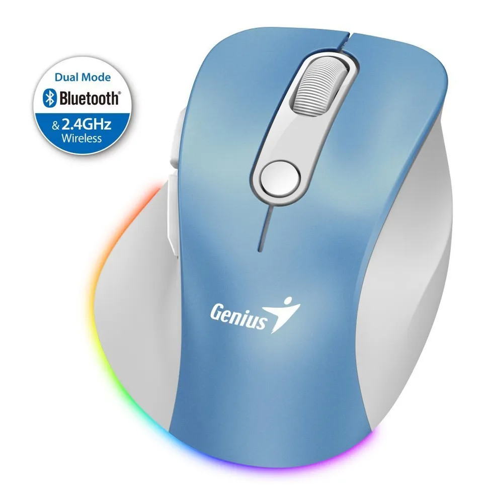 Genius Ergo 9000S Pro Myš, bezdrátová, optická, 2400DPI, 6 tlačítek, BT, 2,4GHz, (31030039401)