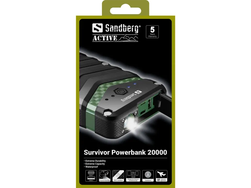 Sandberg Survivor Powerbank 20000