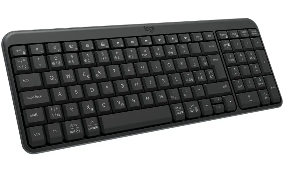 Logitech klávesnice K250/ Kompaktní/ Bezdrátová/ Bluetooth/ CZ/ Černá