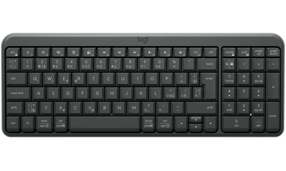 Logitech klávesnice K250/ Kompaktní/ Bezdrátová/ Bluetooth/ CZ/ Černá