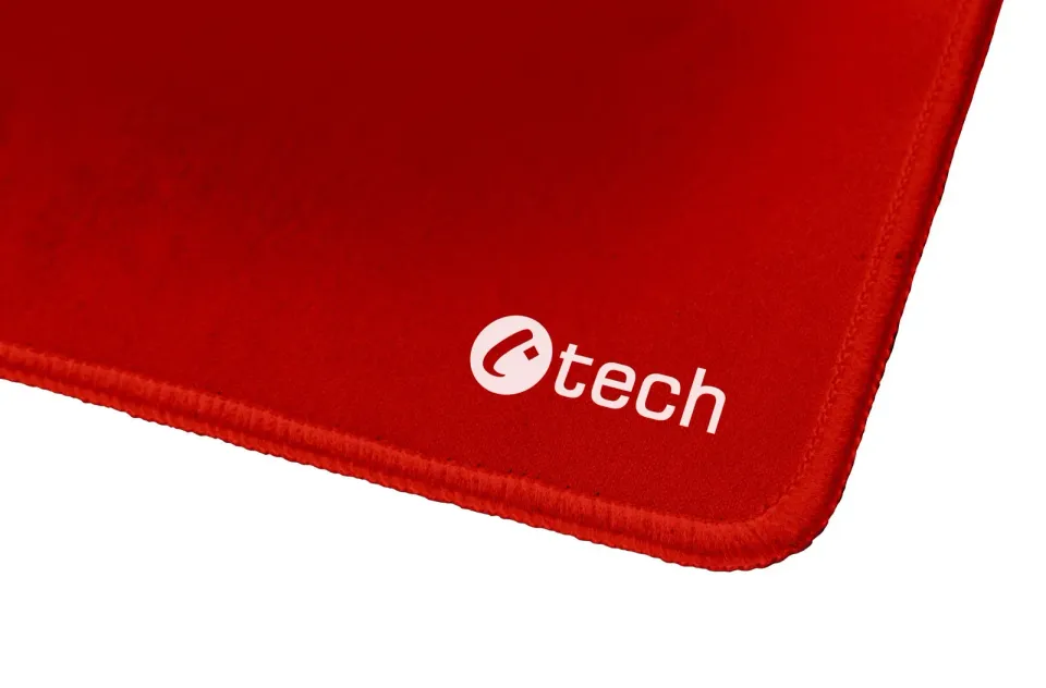 C-TECH podložka pod myš MP-01, červená, 320x270x4mm, obšité okraje