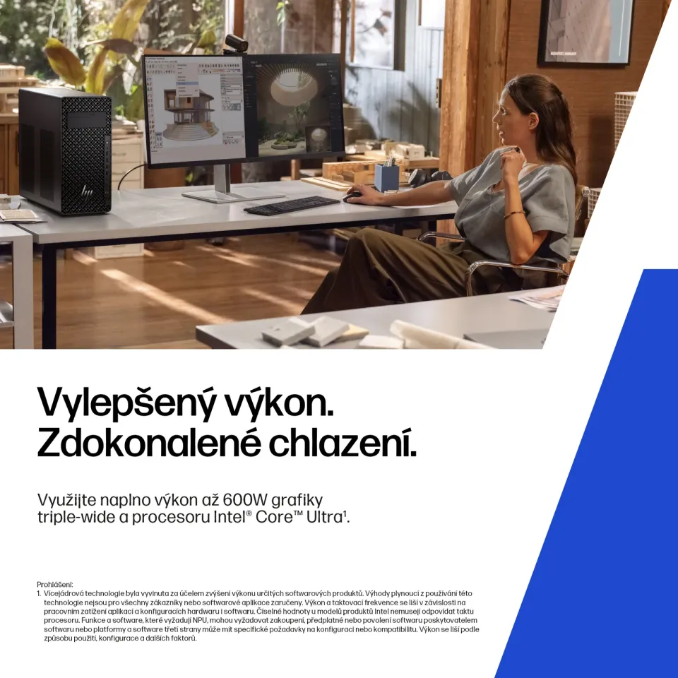 HP PC Z2 Tower G1i 700W, Intel Core U9 285K vPro, RTX Pro 4000Bl 24GB,2×16GB DDR5,1TB,WiFi 7+BT,no Kb+mouse,Win11Pro,3yo