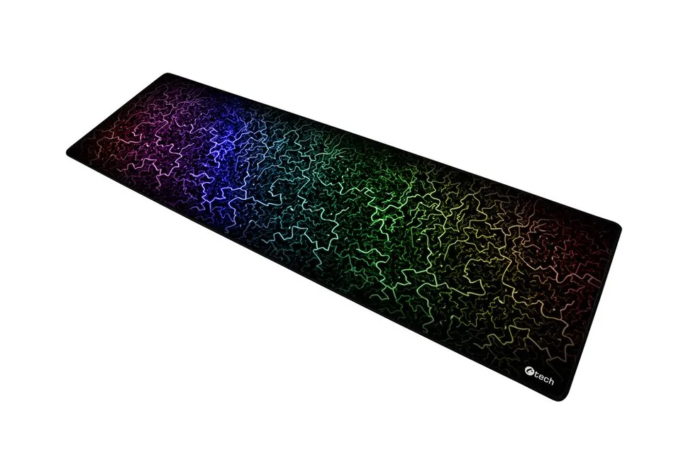 C-TECH Herní podložka pod myš ANTHEA ARC, barevná, pro gaming, 900x270x4mm, obš
