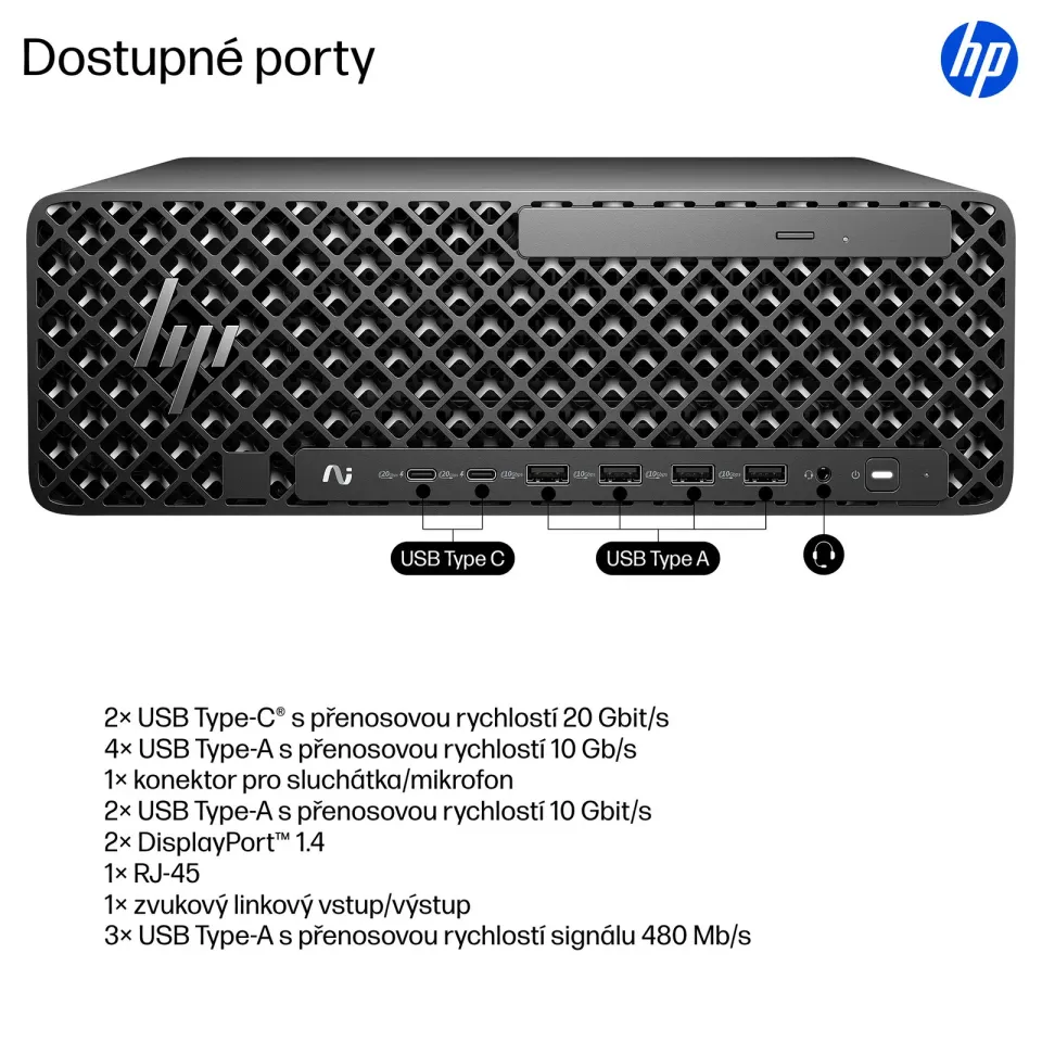 HP PC Z2 SFF G1i 500W, Intel Core U7 265 vPro (20C/5.3GHz),RTX A1000 8GB, 1x32GB DDR5, 1TB, Kb+Mouse Win11Pro,3yo