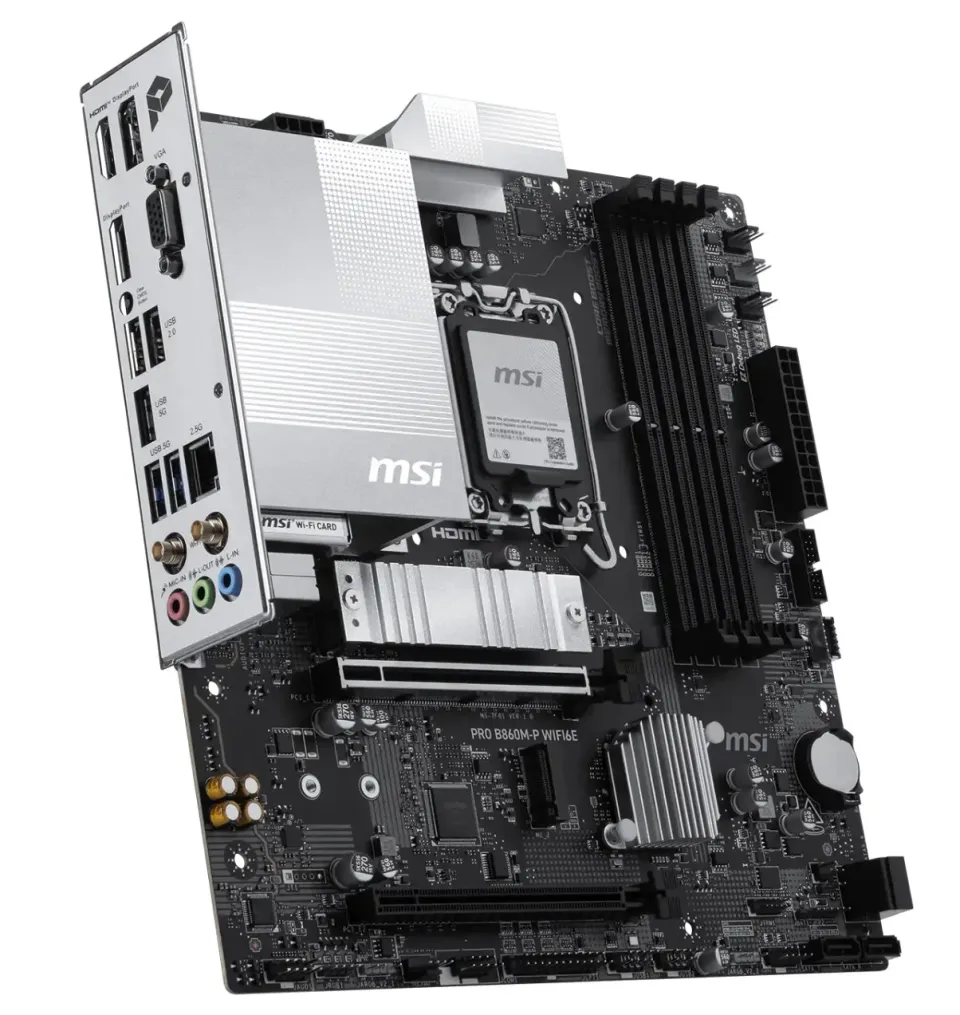 MSI MB Sc LGA1851 PRO B860M-P WIFI6E, Intel B860, 4xDDR5, WiFi, 2xDP, 1xHDMI, 1xVGA, mATX