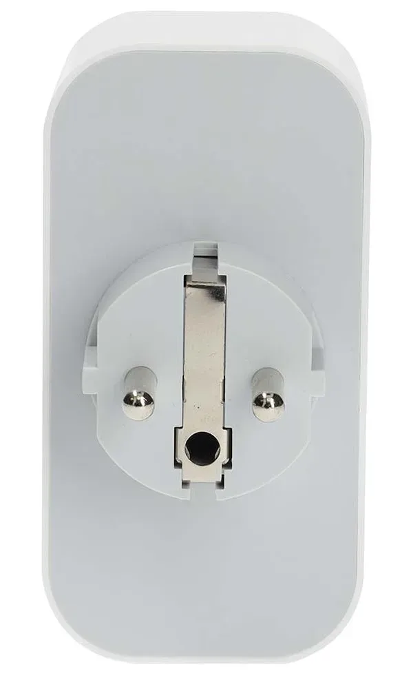 NEDIS Wi-Fi chytrá duo zásuvka/ 16A/ francouzský typ E/ IP21/ měřič výkonu/ Android/ iOS/ Nedis® SmartLife/ bílá