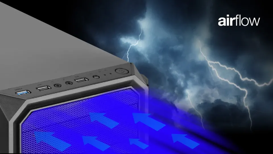 EVOLVEO Shaw 2, case mATX, 3 x USB, 1 x 120 mm ventilátor