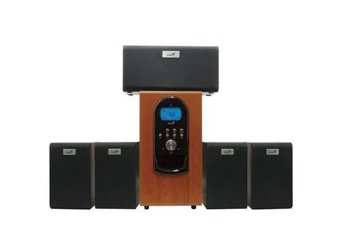 GENIUS repro SW-HF5.1 6000 II (tmavé dřevo "cherry wood", 5.1 Home Theater, 200W RMS)