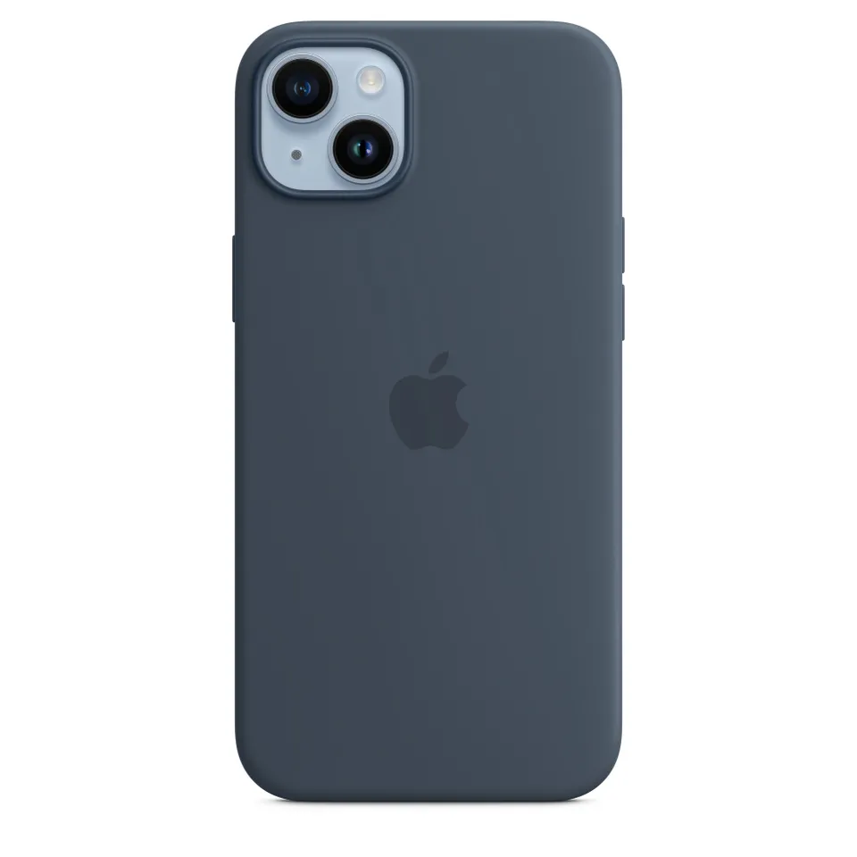 iPhone 14+ Silicone Case with MS - Storm Blue / SK