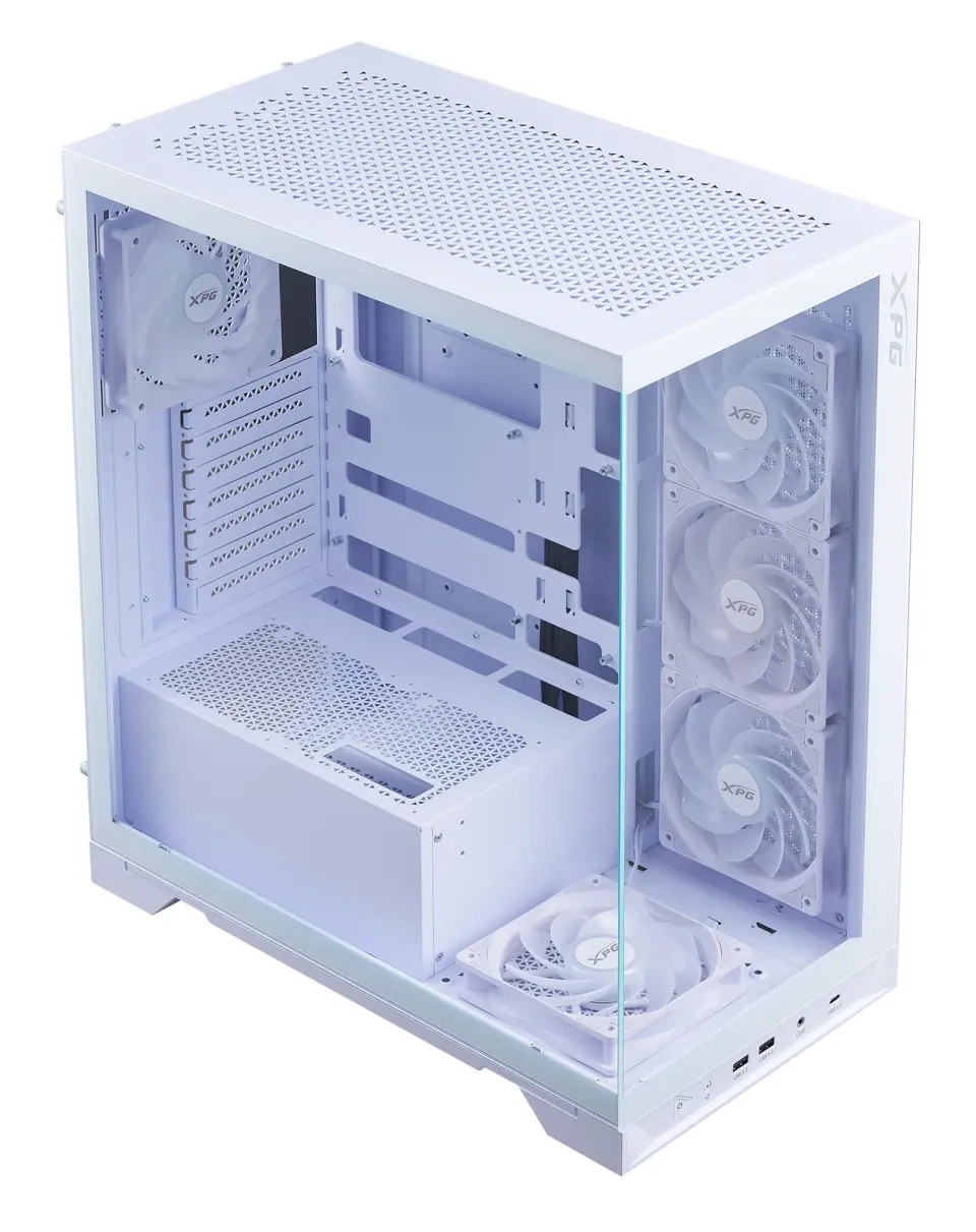 ADATA XPG case INVADER X BTF Mid-Tower, bez zdroje, 5x 120mm Fan, Bílá