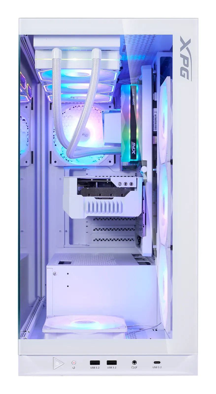 ADATA XPG case INVADER X BTF Mid-Tower, bez zdroje, 5x 120mm Fan, Bílá