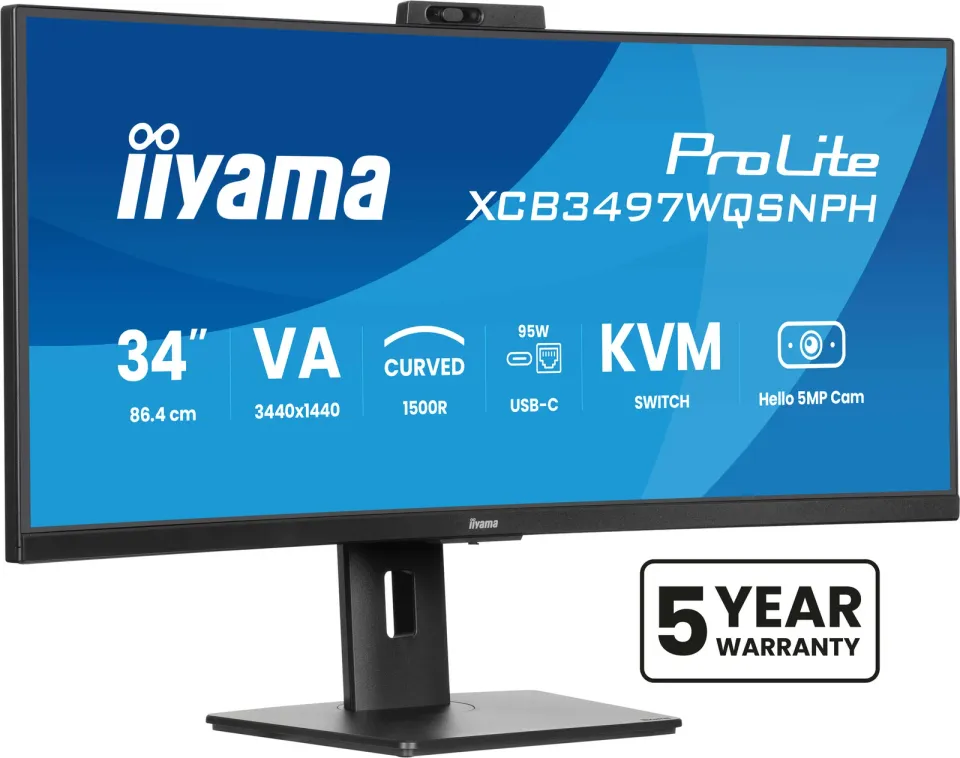 iiyama ProLite/XCB3497WQSNPH-B1/34"/VA/wQHD/120Hz/0,4ms/Black/3R
