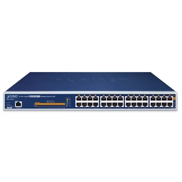Planet UPOE-1600G Ultra PoE++ injektor, 16 portů, Gigabit, IEEE 802.3bt <600W (60W/port), scheduler+watchdog