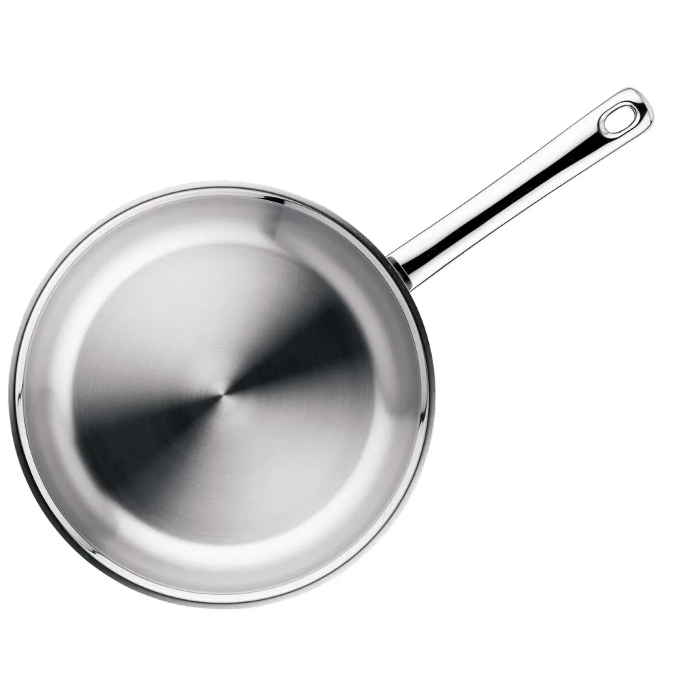 WMF Profi nerezová pánev mělká 24 cm Cromargan nerezová ocel 18/10, dno TransTherm, vhodné pro indukci, ergonomická