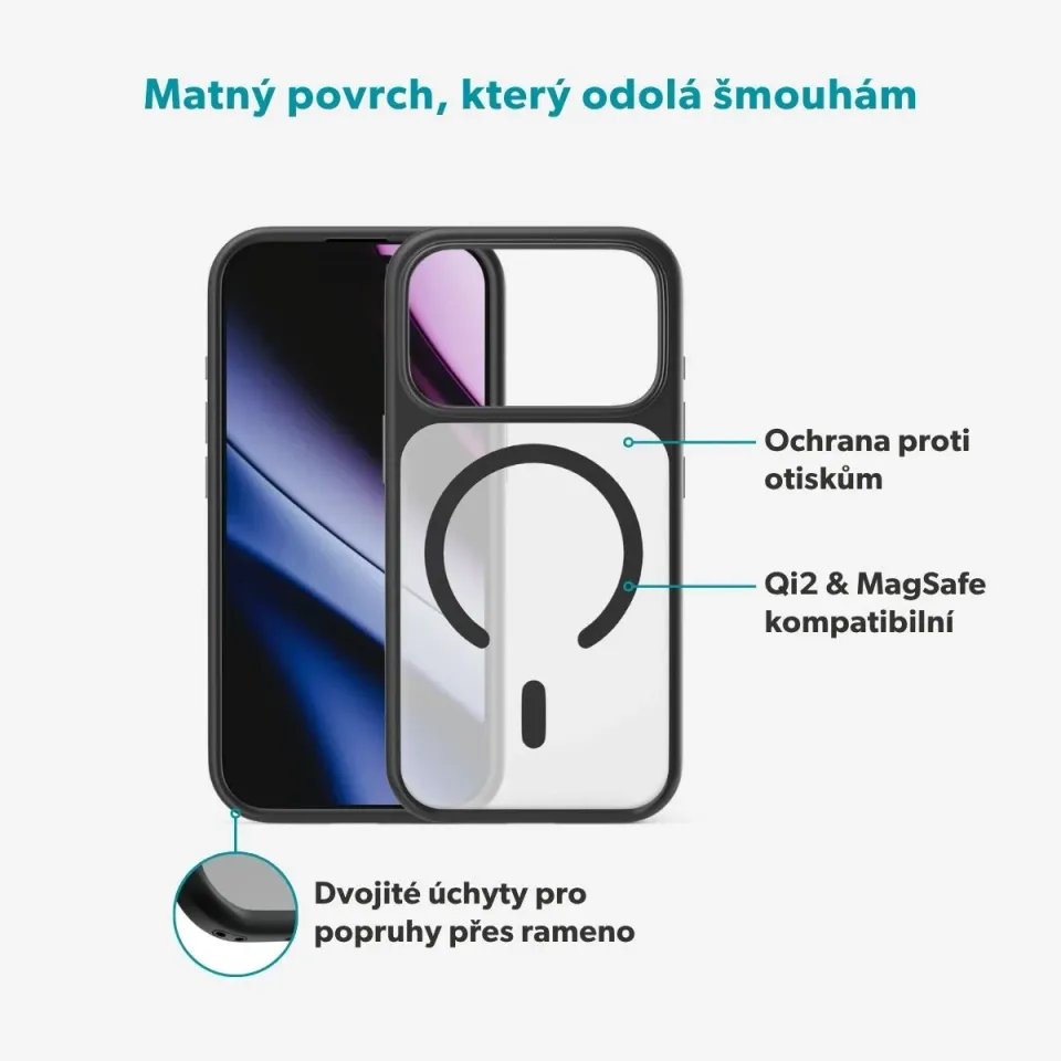 Epico HeroMatte Mag+ Case iPhone 17 Pro Max/18 Pro Max černá