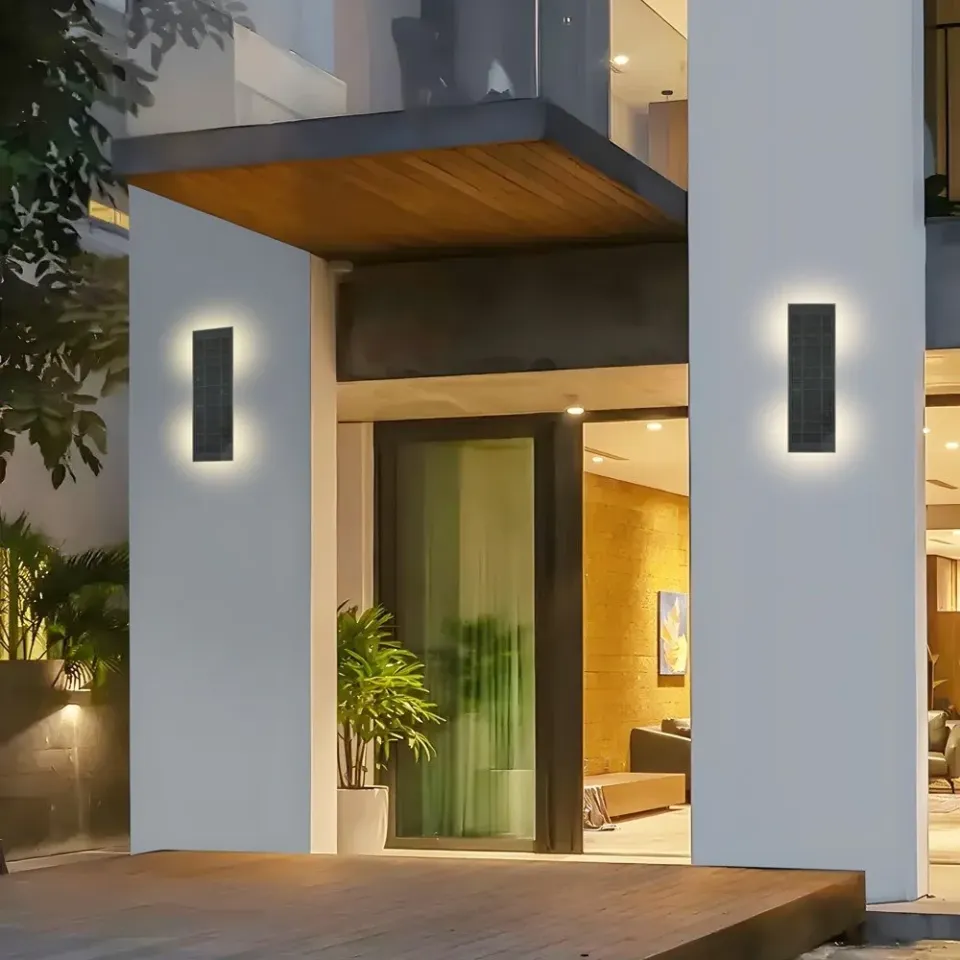 IMMAX SUN LUXURY venkovní solární LED osvětlení nástěnné 30cm, IP44