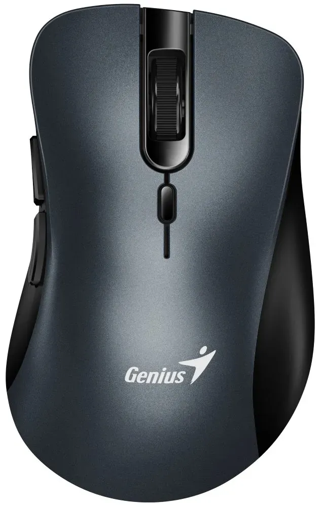 Genius Ergo 8100S/Ergonomická/Optická/Pro praváky/1 600 DPI/Bezdrátová USB/Černá-šedá