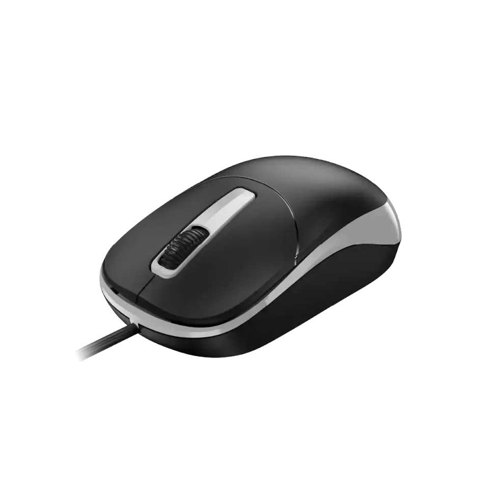 Genius DX-123 Myš, drátová, optická, 1200DPI, 3 tlačítka, USB, černo-šedá