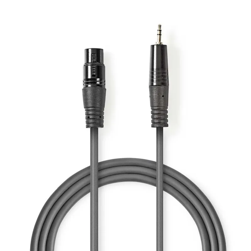Nedis COTH15300GY15 - XLR Audiokabel | XLR 3pinová Zástrčka – 3,5mm Zástrčka | 1