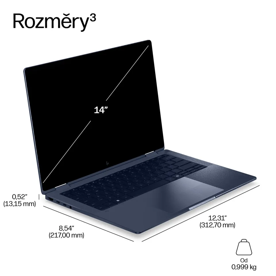 HP EliteBook X/G2i 14 Next Gen AI/U7-356H/14"/2880x1800/32GB/1TB/Intel int/W11P/Blue/3R On-Site