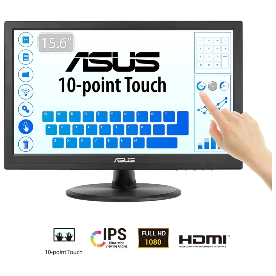 ASUS LCD 15.6" VT169HE Touch 1920x1080 IPS 220cd 5ms 60hz HDMI VGA 1,46kg