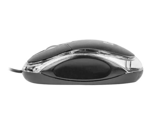 Natec optická myš VIREO 2/1000 DPI/Kancelářská/Optická/1 000 DPI/Drátová USB/Černá