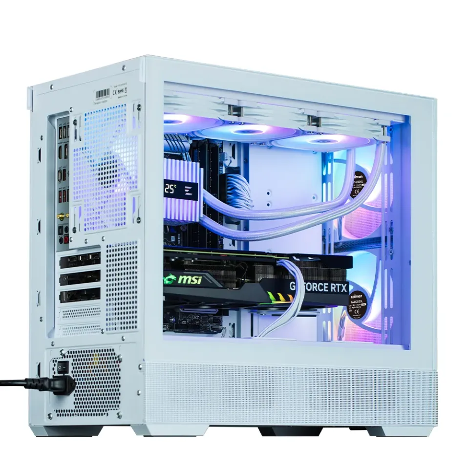 Zalman skříň P30 AIR White / miniT / 3x140mm fan ARGB / USB 3.0 / USB-C / temperované sklo / mesh panel / bílá