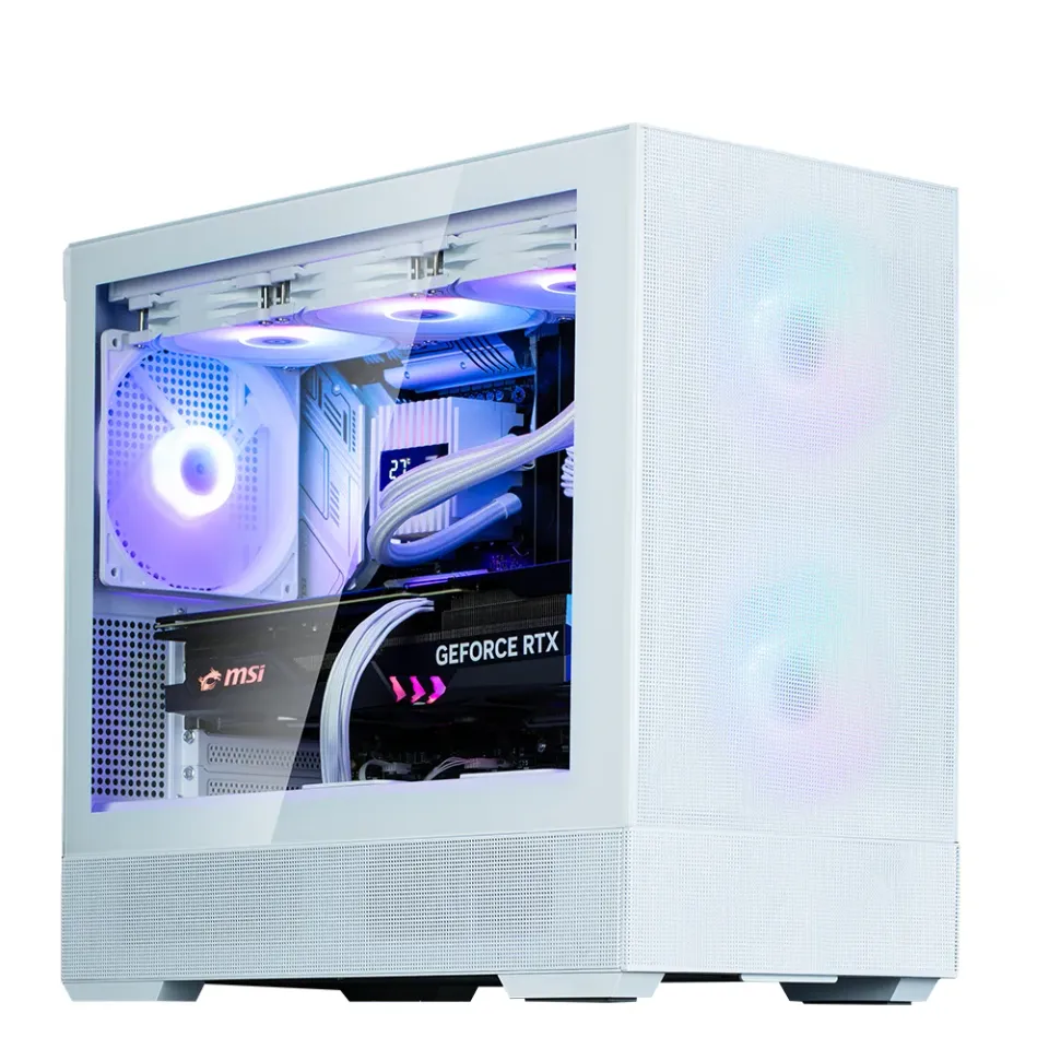 Zalman skříň P30 AIR White / miniT / 3x140mm fan ARGB / USB 3.0 / USB-C / temperované sklo / mesh panel / bílá