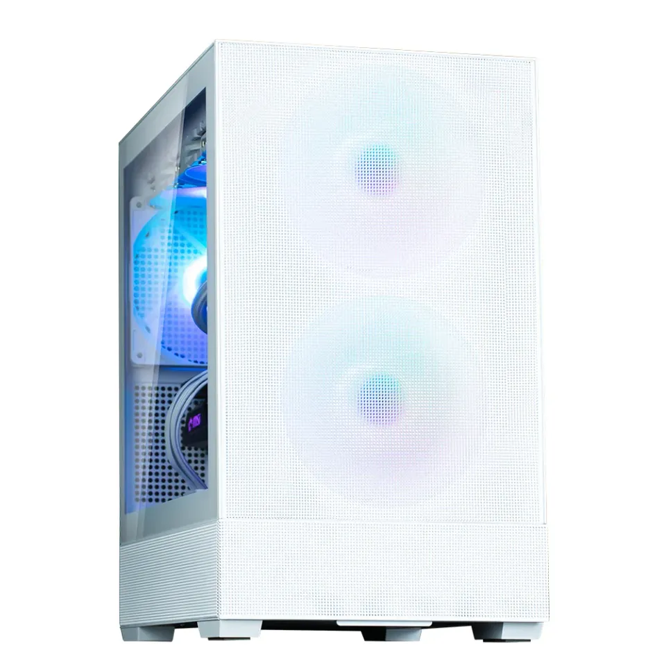 Zalman skříň P30 AIR White / miniT / 3x140mm fan ARGB / USB 3.0 / USB-C / temperované sklo / mesh panel / bílá
