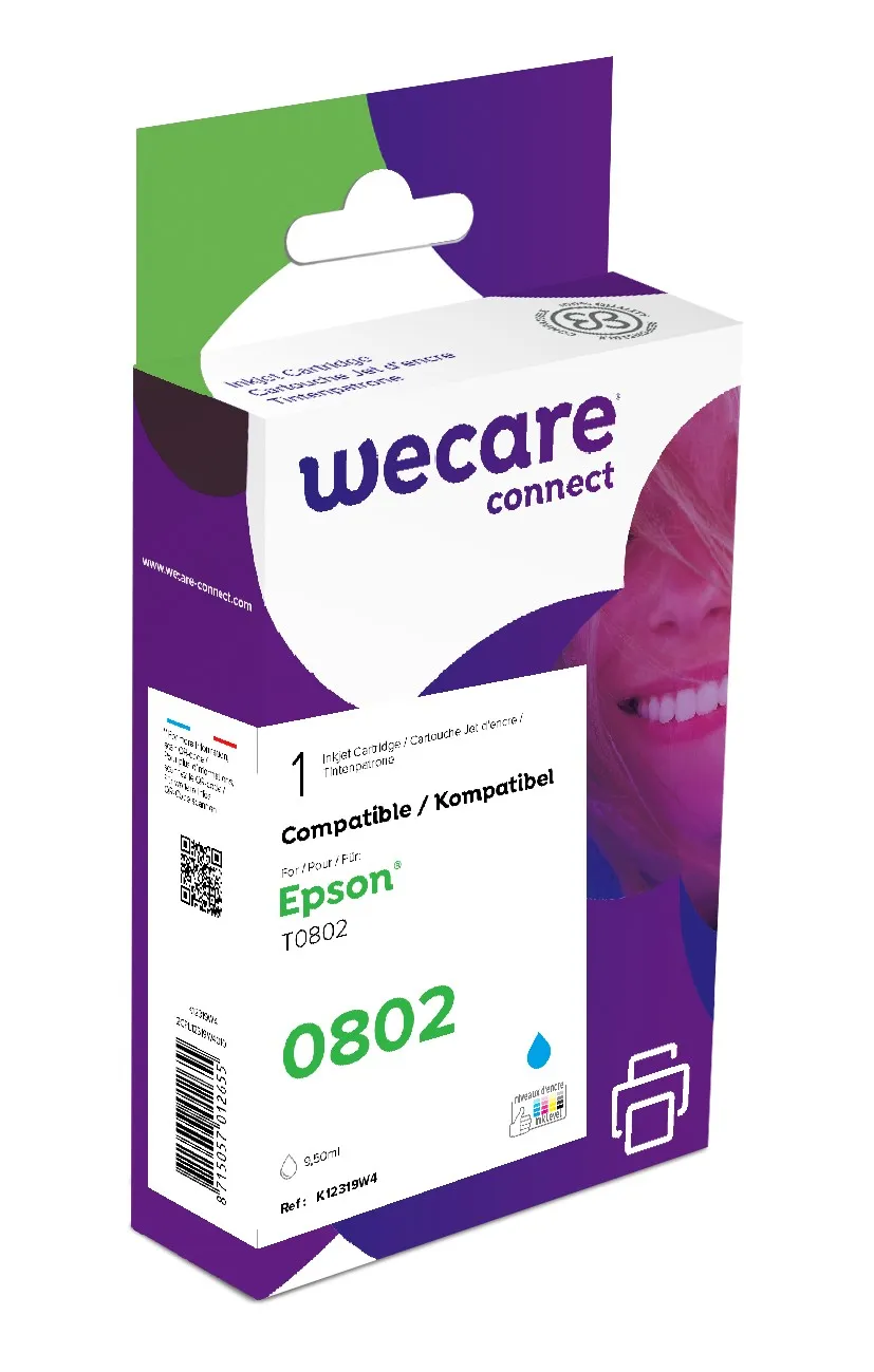 WECARE ARMOR ink kompatibilní s EPSON C13T08024011,modrá/cyan