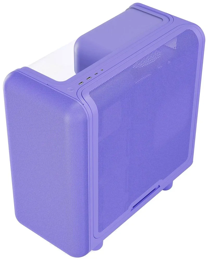 HYTE skříň X50 Taro Milk / prosklená zaoblená bočnice / bez zdroje / 1x USB-C / 2x USB-A