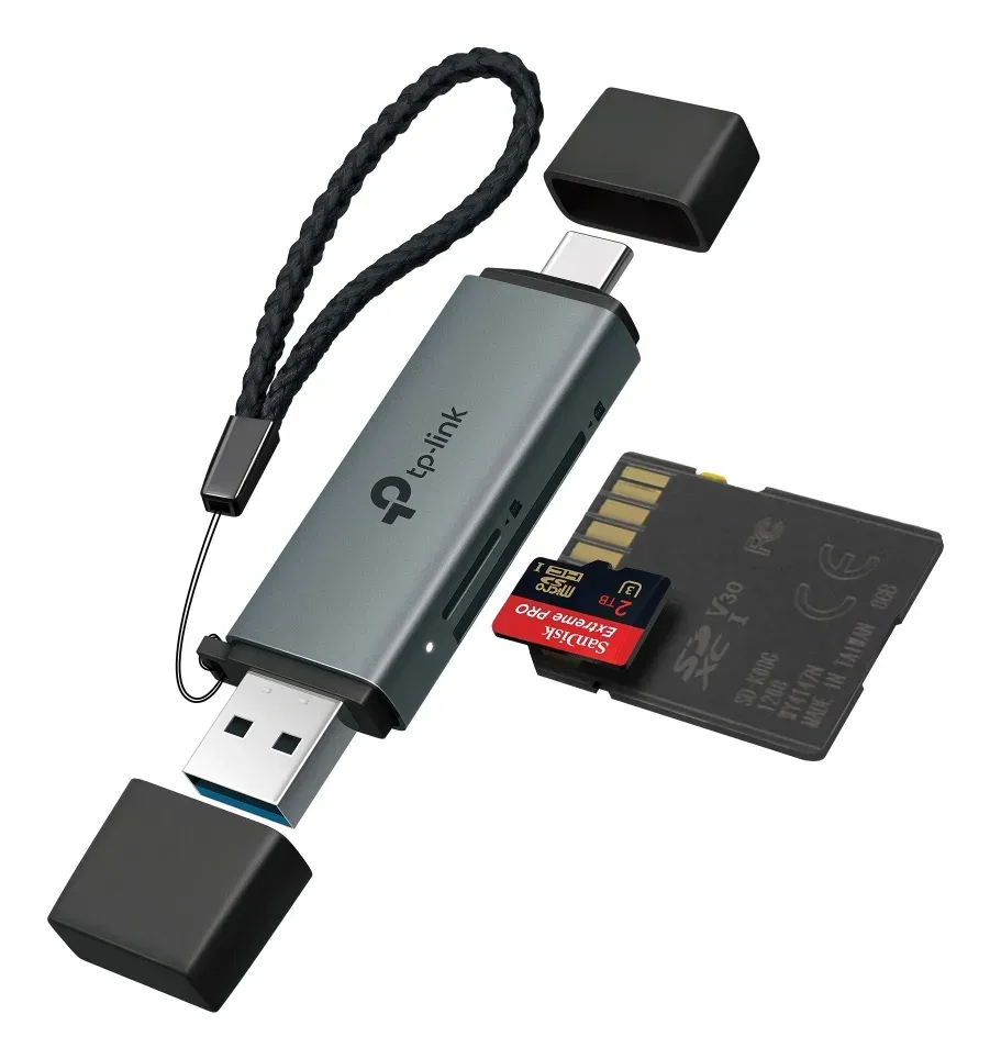 TP-Link UA430D čtečka karet (1xUSB-C3.2Gen1,1xUSB-A3.2Gen1,1xmicroSD,1xSD)