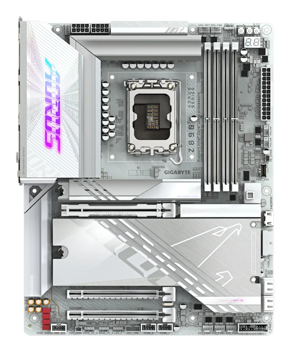 GIGABYTE MB Sc LGA1851 Z890 AORUS PRO ICE, Intel Z890, 4xDDR5, 1xHDMI, 2xThunderbolt, WiFi