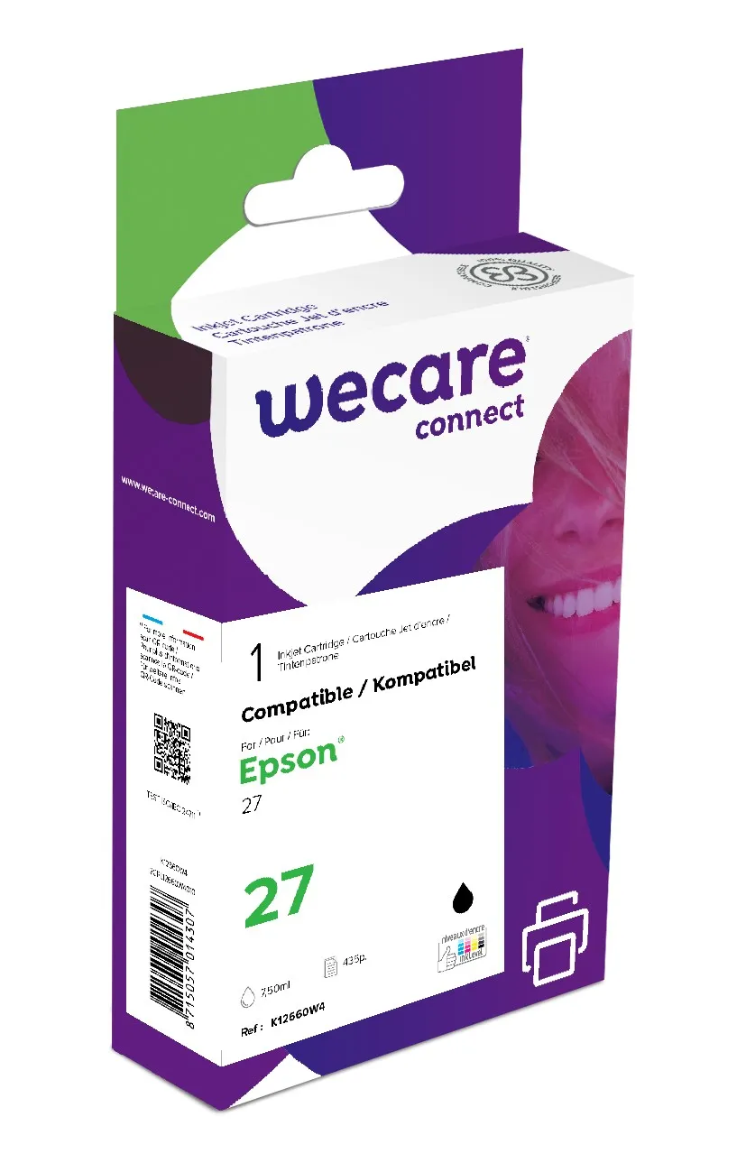 WECARE ARMOR ink kompatibilní s EPSON C13T27014012,černá/black