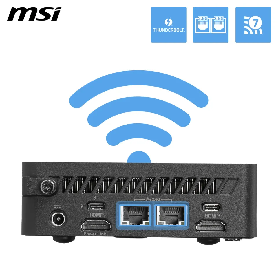 MSI Cubi/NUC AI+ 3MG-003EU/Mini/U7-355/16GB/1TB/Intel int/W11P/3R