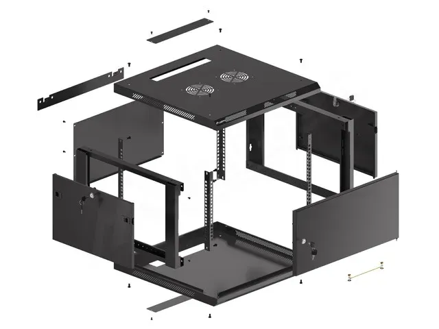 LANBERG Nástěnná jednodílná skříň 19", 6U/600x600 FOR SELF-ASSEMBLY plechové dve