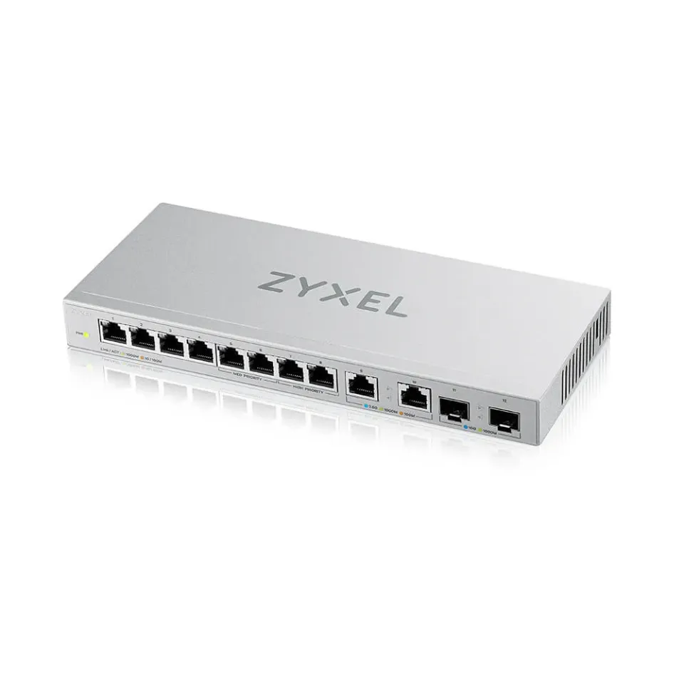 Zyxel XGS1010-12 12-port Gigabit Switch, 8x gigabit RJ45, 2x 2,5GbE RJ45, 2x SFP+