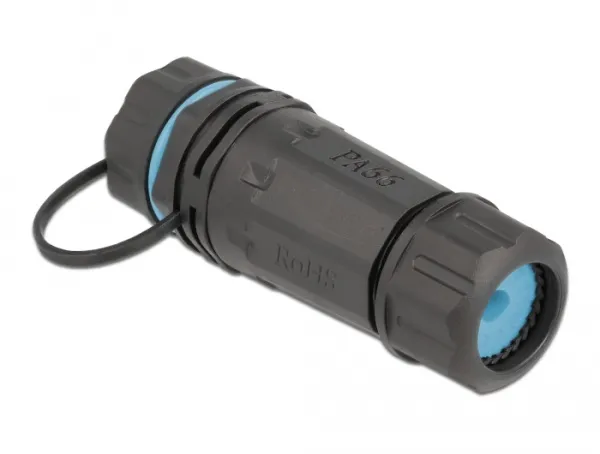 Delock Konektor kabelu ze zásuvkového RJ45 na zásuvkový RJ45 Cat.6A, s ochranným