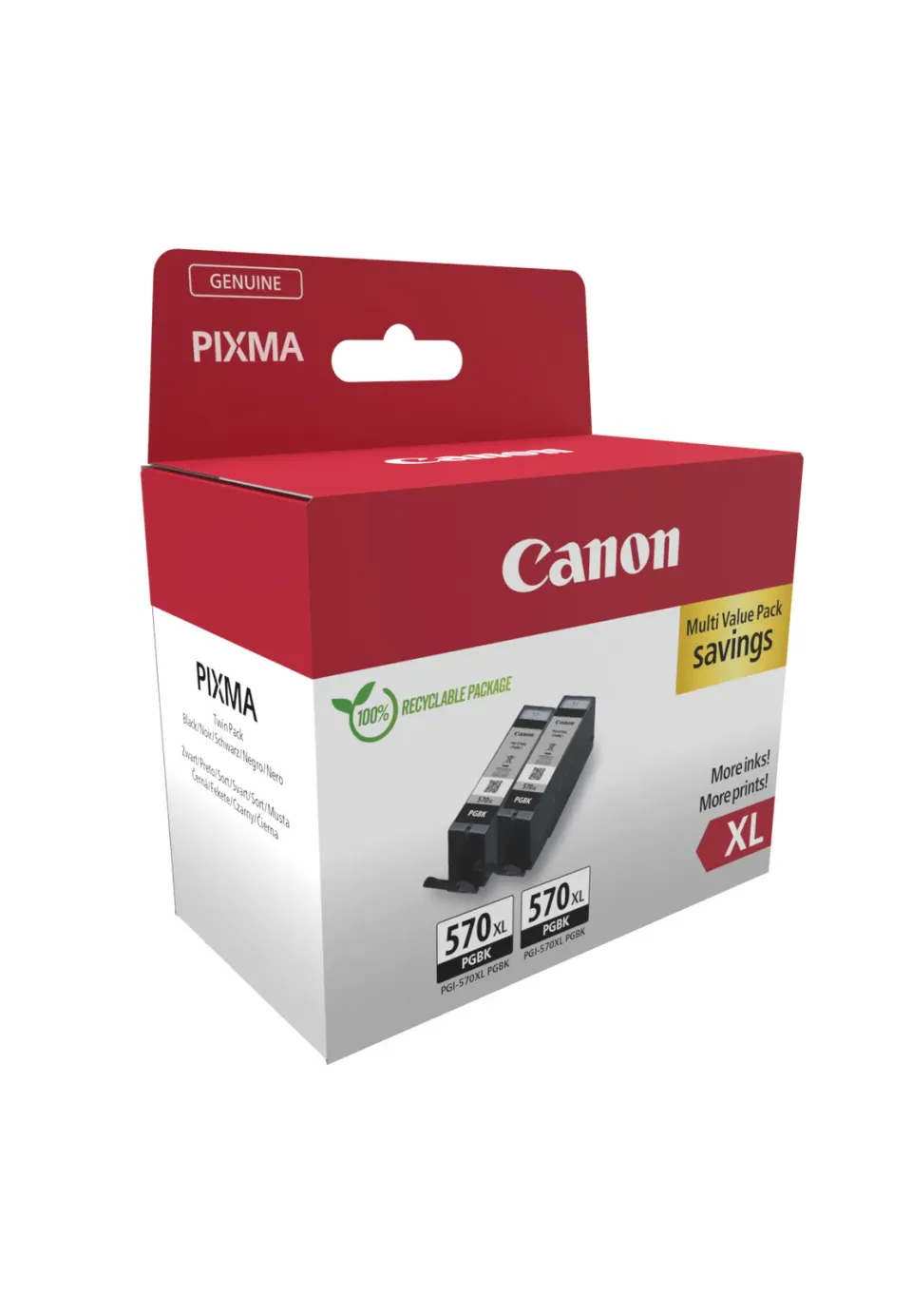 Canon cartridge PGI-570XL BK TWIN/black/SEC/2x22ml