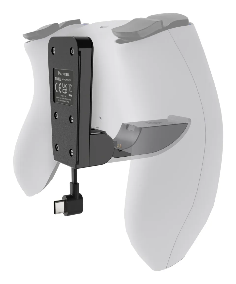 Gamepad nabíječka Genesis TIN 305 pro konzoli PS5 SLIM, černo-bílá