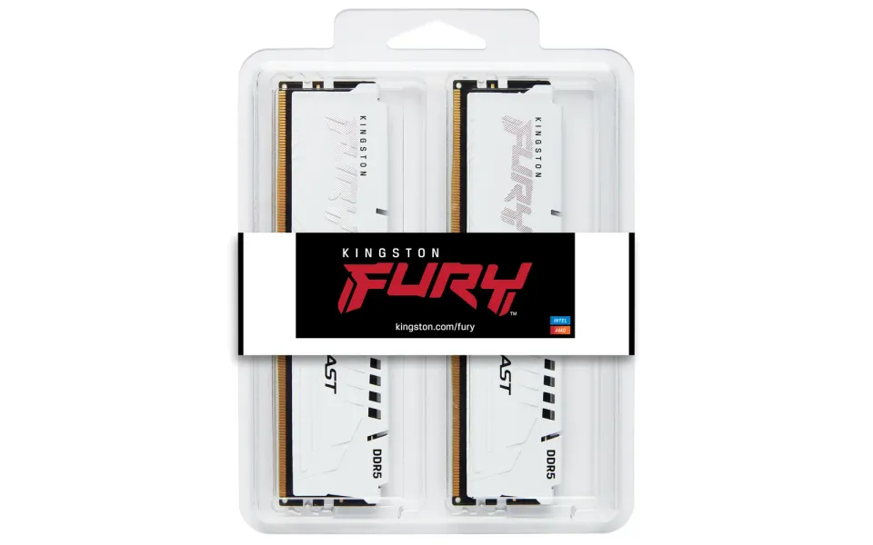 KINGSTON 32GB 6000MT/s DDR5 CL36 DIMM (Kit of 2) FURY Beast White EXPO