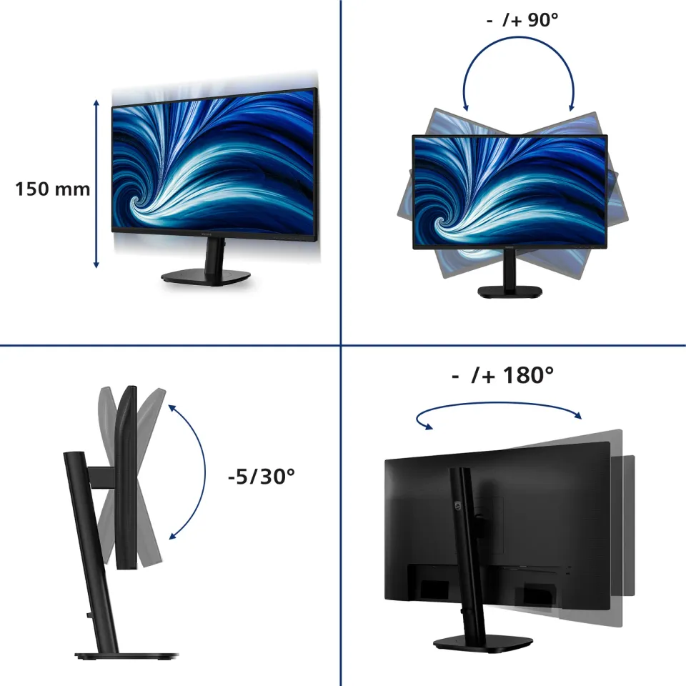 Philips LCD 27B2N3200A 27" IPS/1920x1080@120Hz/4ms/350cd/HDMI/DP/Repro/Pivot/HAS