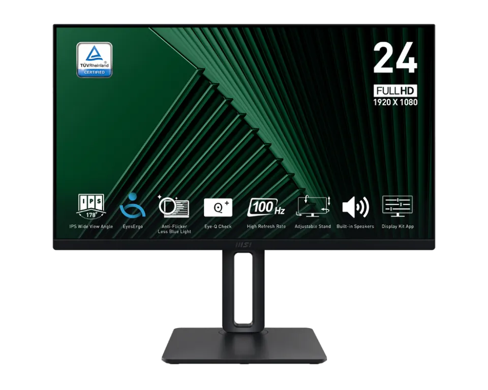 MSI monitor PRO MP245PG 23,8" IPS/FHD/100Hz/1ms/HDMI/DP/VGA/výšk.nastavitelný/pi