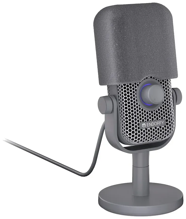 Endorfy Solum Voice S Alt Gray, Mikrofon, kondenzátorový, kardioidní, RGB podsví