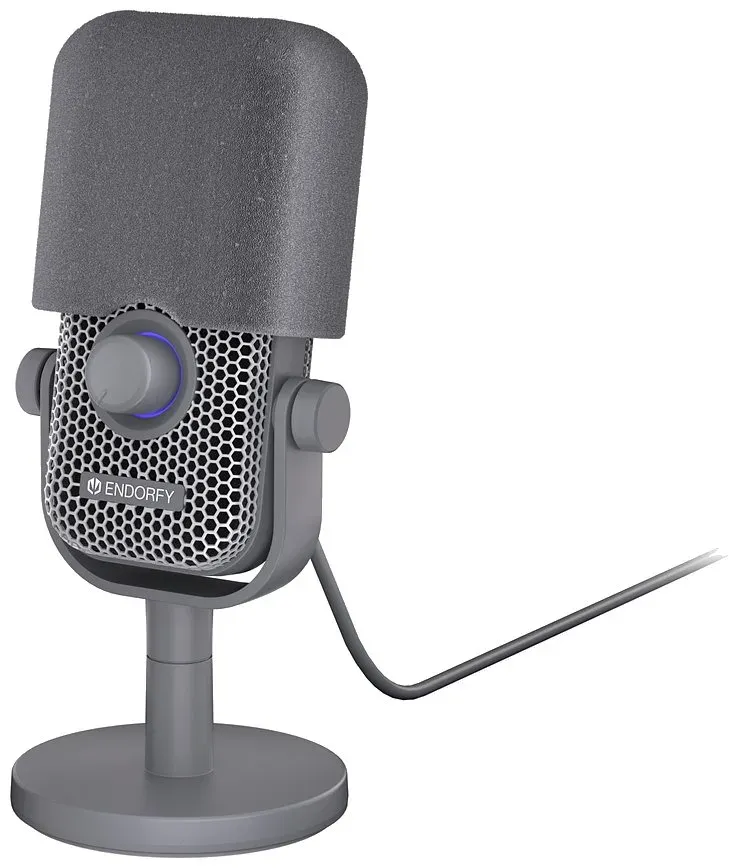 Endorfy Solum Voice S Alt Gray, Mikrofon, kondenzátorový, kardioidní, RGB podsví