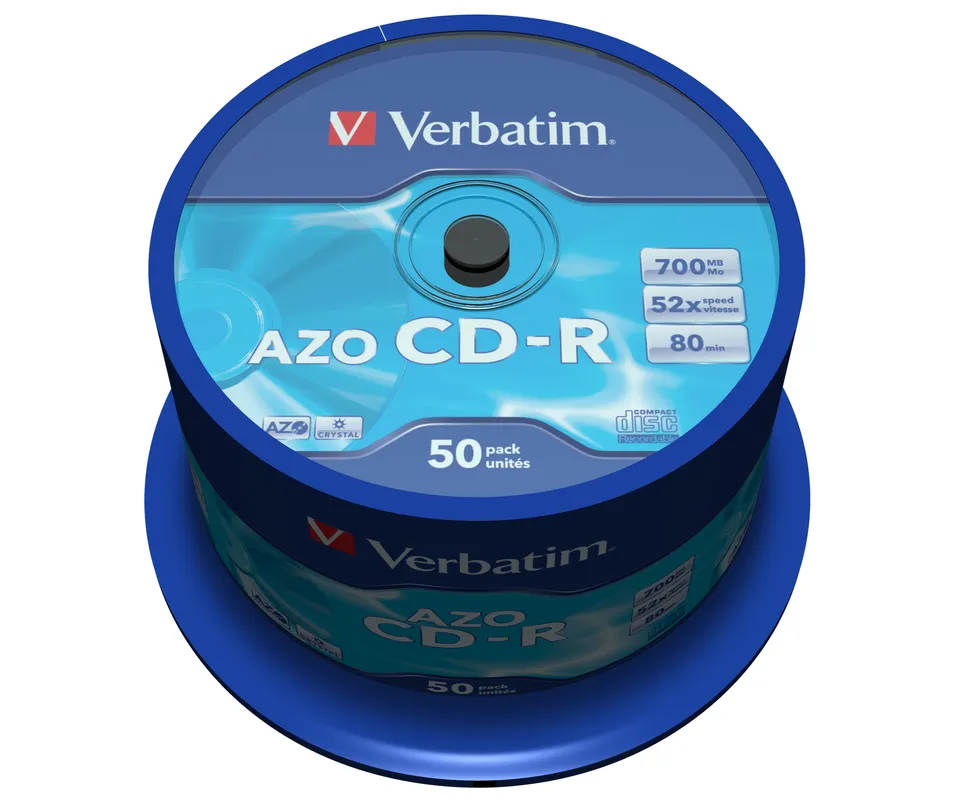 VERBATIM CD-R AZO 700MB, 52x, spindle 50 ks